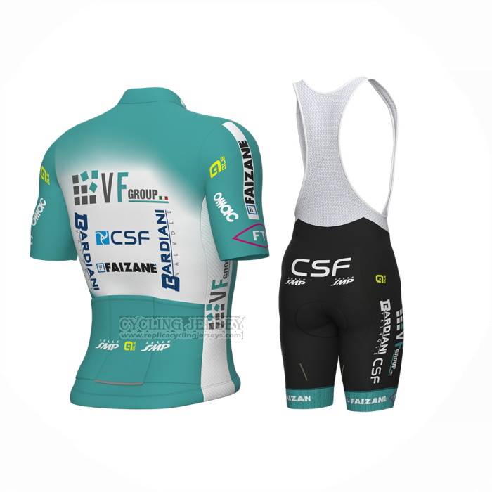 2024 Cycling Jersey Bardiani Csf Faizane Light Blue Short Sleeve And Bib Short